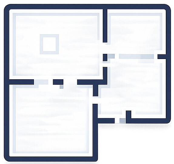 <strong>Plans 2D</strong><br> Plans détaillés en 2D pour vos projets (intérieurs ou extérieurs).