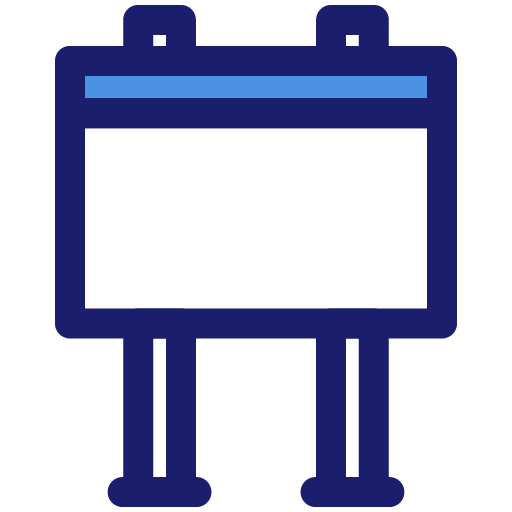 <strong>Panneau d'affichage</strong><br> Envoie d'un panneau réglementaire conforme à la législation chez vous.